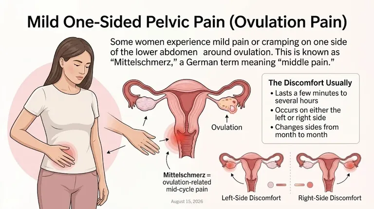 Mild one-sided pelvic pain around ovulation