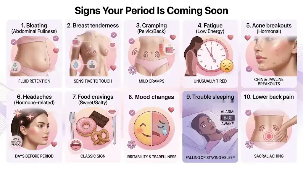 10 common signs your period is coming soon