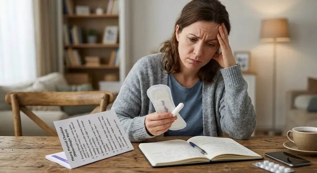 Heavy menstrual bleeding signs checklist: signs that a period is too heavy and needs medical attention